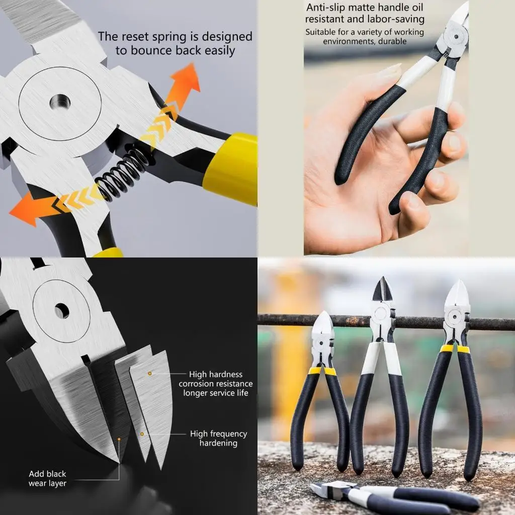 

R9UF Cutting Pliers Multifunctional Electrical Wire Cable Cutter Cutting Side Flush