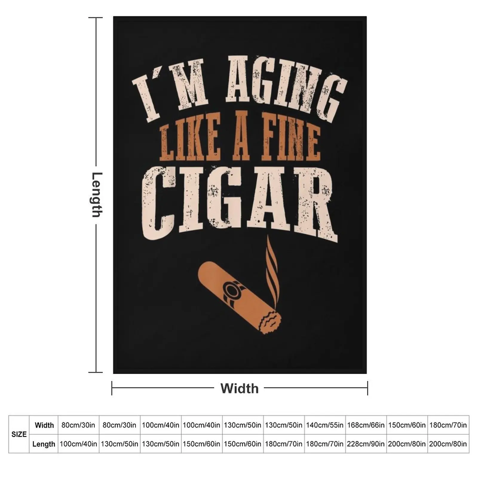 Cigar Funny Smokers Lovers Im Aging Like Fine Throw Blanket Thins Furrys Cute Plaid Bed covers Blankets