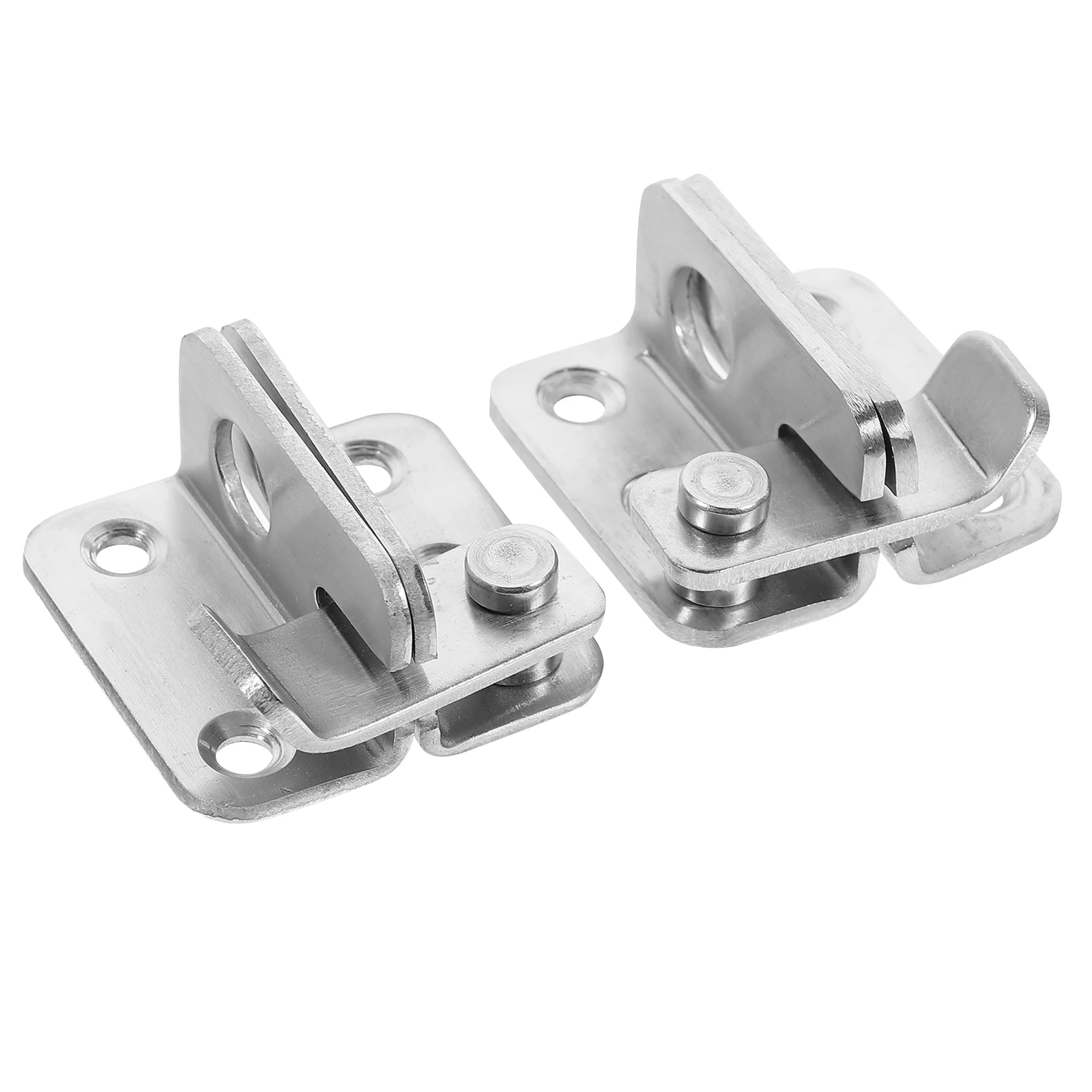 

2pcs Door Latch Stainless Steel Rust Proof Wear Resistant Easy Installation Household Safety Lock Hardware Garage Accessories