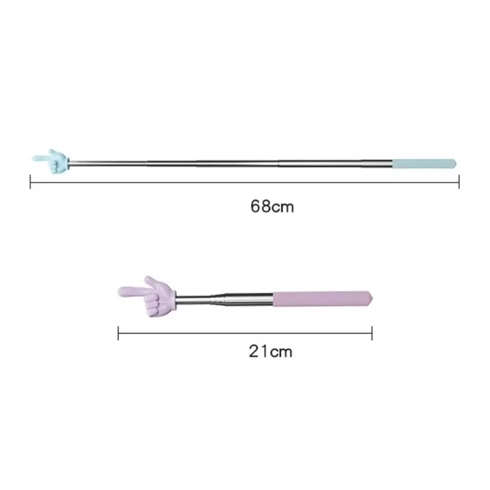 Durable Stainless Steel Teaching Pointer Telescopic Rod Finger Design Finger Reading Sticks Classroom Finger Pointer Students