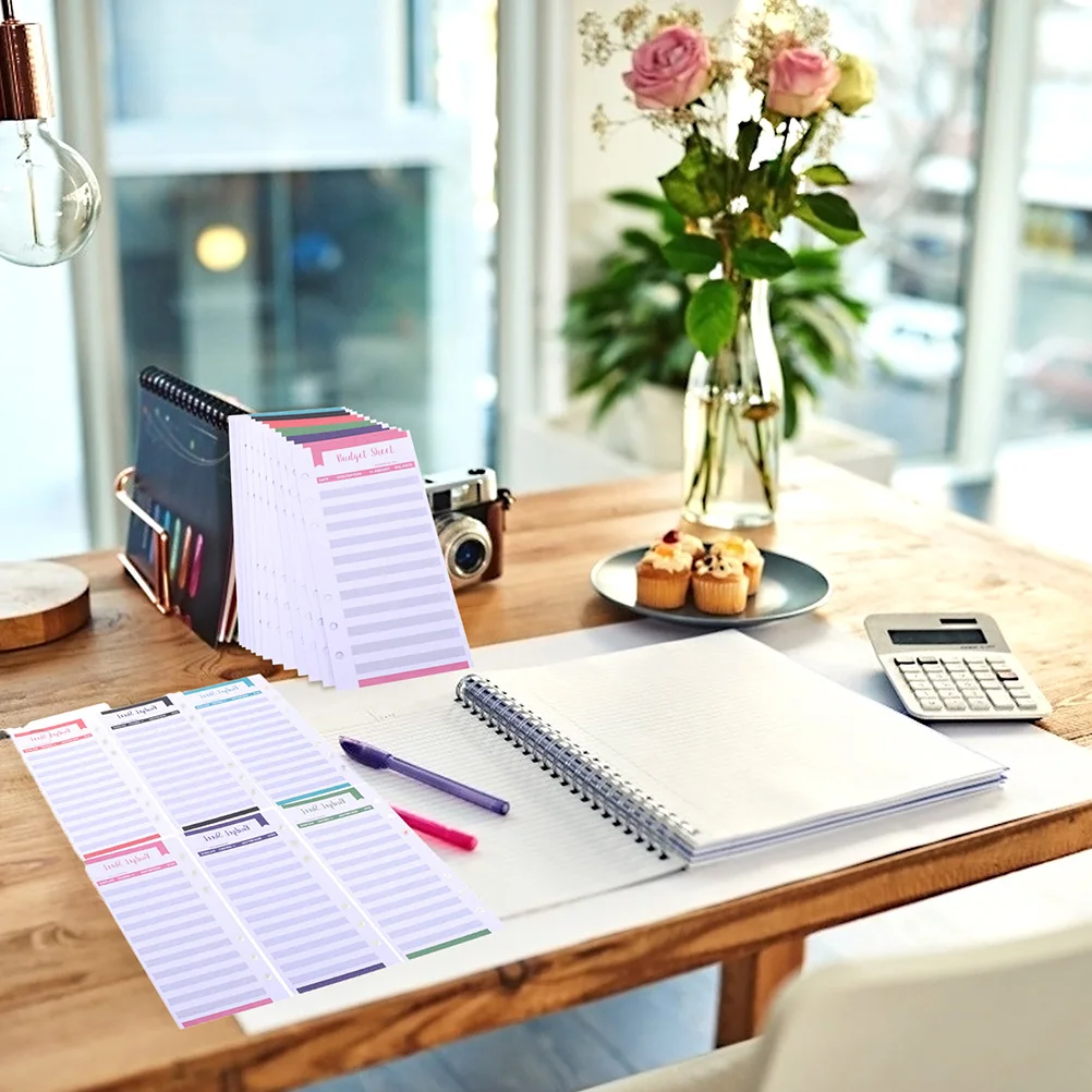 

24pcs Budget Planner Cards Compact Household Sheets Portable Financial Organizer For Travel Home Business Easy Carry Accessories