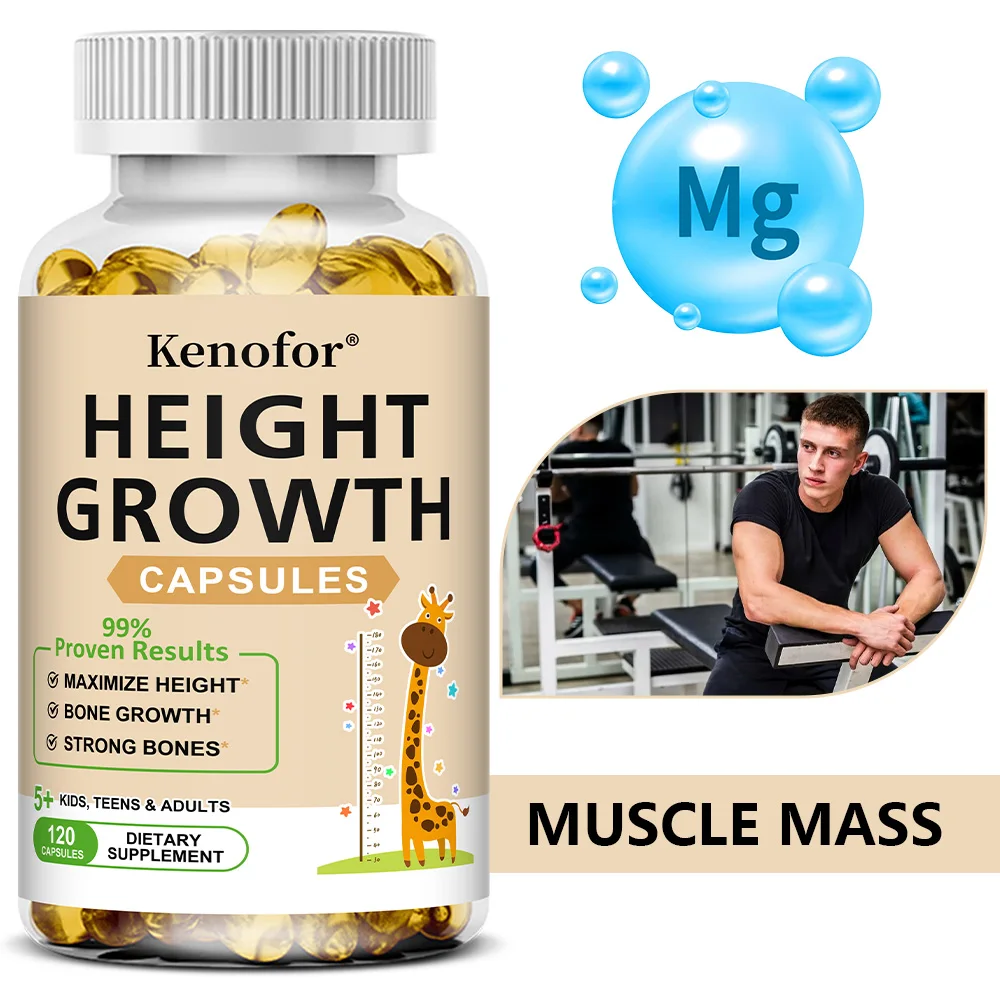 

Капсулы для роста высоты, содержащие кальция, глицинат магния, цинк, витамин K2 и D3 для детей и взрослых