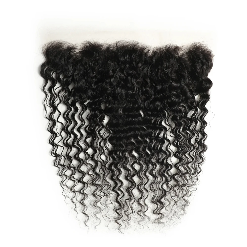 13x4 موجة عميقة الدانتيل أمامي الشعر البشري الدانتيل الشفاف الجبهة قبل قطعها جزء مجاني 100% البرازيلي شعر بشري لعذراء