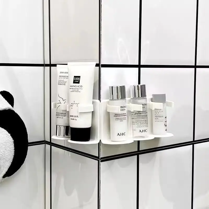 Rangement Cosmétique Mural à 5 Grilles, Plastique T1, Sans Jolie çon, HOShelf, Cosmétiques Découpables, Finition Épices, EvaluShelf