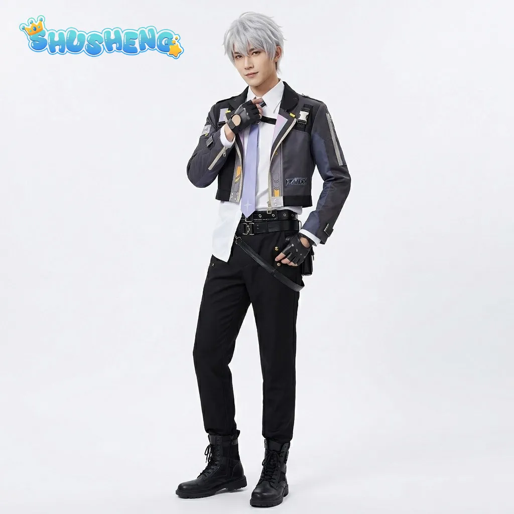 

Game Neverness to Everness NTE Zero Man Cosplay Costume Halloween Carnival New Men Handsome Suit Coat Gloves Shirt Belt Tie Set