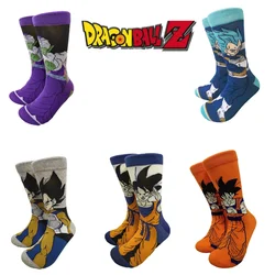 Dragon Ball Son Goku Anime Socks Men Cartoon Hip Hop Print Skateboard Socks Personality Casual Cotton Long Sock