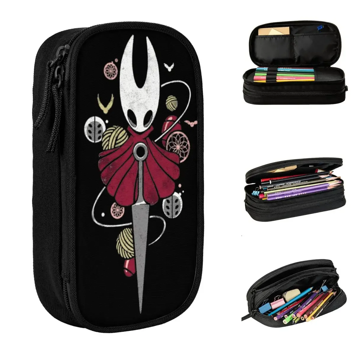 All Knight The Hollow Knight Adventure Game Pencil Cases Pencil Pouch Pen Large Storage Pencil Bags Office Zipper Accessories