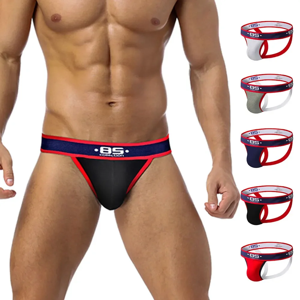 

Men Sexy Briefs Gay Underwear Sexy G String Jockstraps Fashion Male Backless Jock Straps Underpants for Men BS137