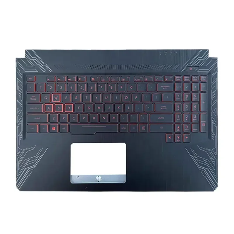 Imagem -04 - Layout Original Gamer Teclado Retroiluminado Vermelho para Tuf Gaming Fx504g Fx504gd Fx504ge Fx80 Fx504 Fx80g Portátil Case Apoio para as Mãos Novo