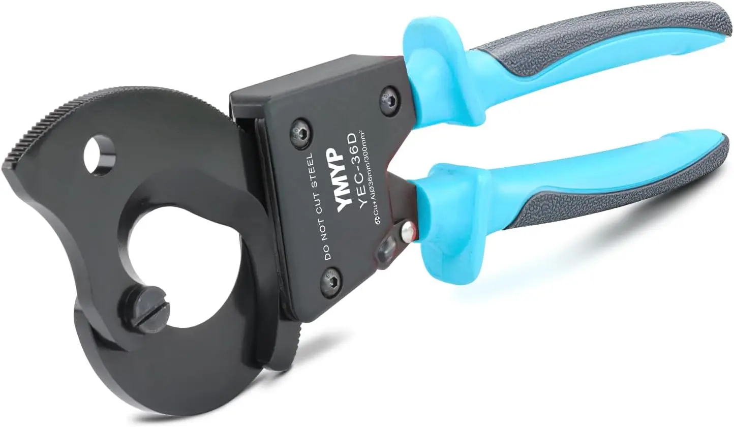 

Мощный кабелерез с храповым механизмом для электрических алюминиевых и медных многожильных кабелей до 300 мм²