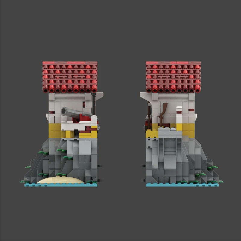 872 Uds. Expansión de barras modulares MOC: arquitectura de fortaleza Eldorado modelo de bloques de construcción montaje regalo de Festival para niños