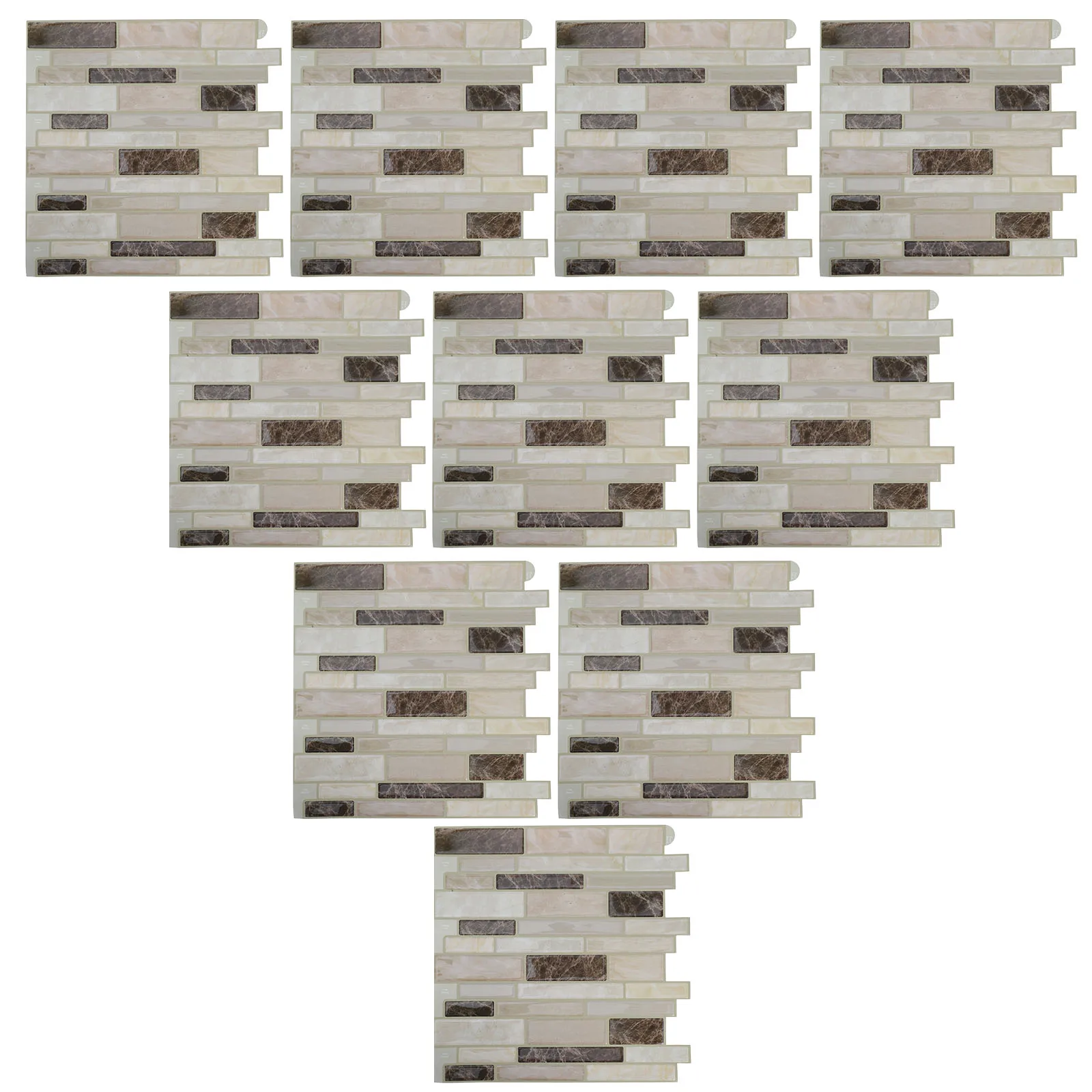 

10Pcs 30.5x30.5cm Marble Pattern Self-Adhesive Wall Tiles Waterproof Oil-Proof Peel and Stick Backsplash Decals