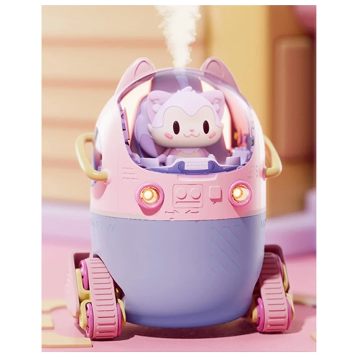 ABXHH Umidificatore domestico portatile da ufficio USB simpatico cartone animato serbatoio per auto 220ML umidificatore d'aria con luce a LED