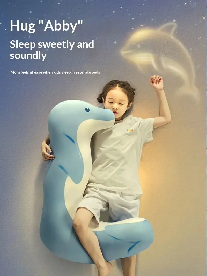 Hot Sale Generic Dolphin Plush Body Pillow Ergonomic Soft Cotton Sleep Cushion Cozy Bedside Sleeping Companion For Adults