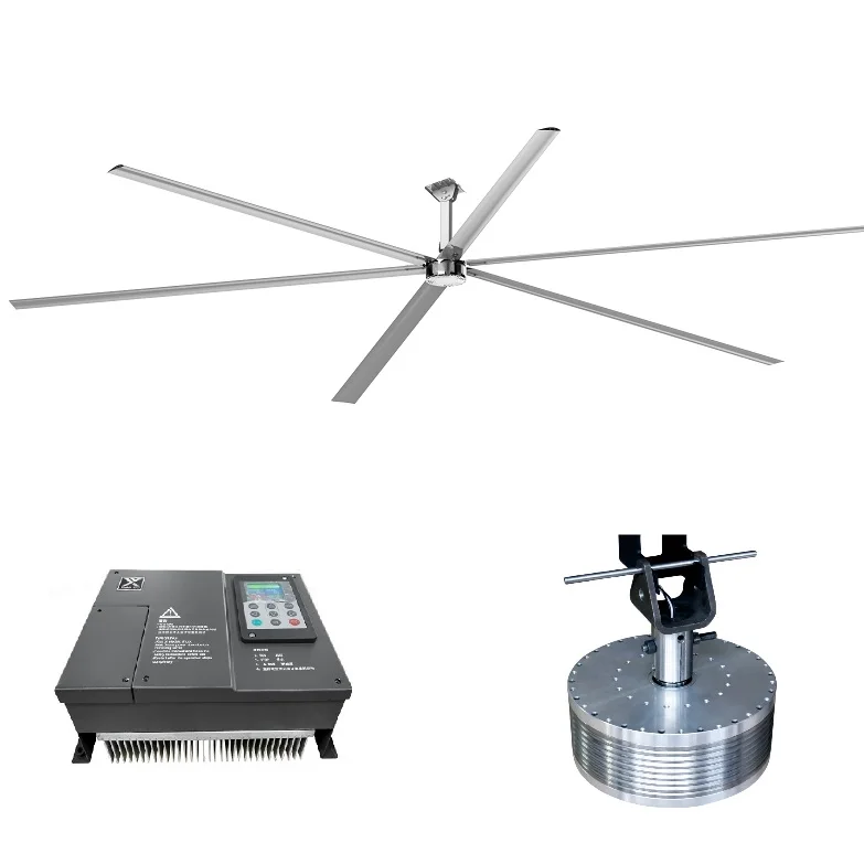 

China Manufacturer HVLS Fan 24ft 7.3M Big Industrial Hvls Fans 16ft 18ft 20ft Best Price HVLS Fan