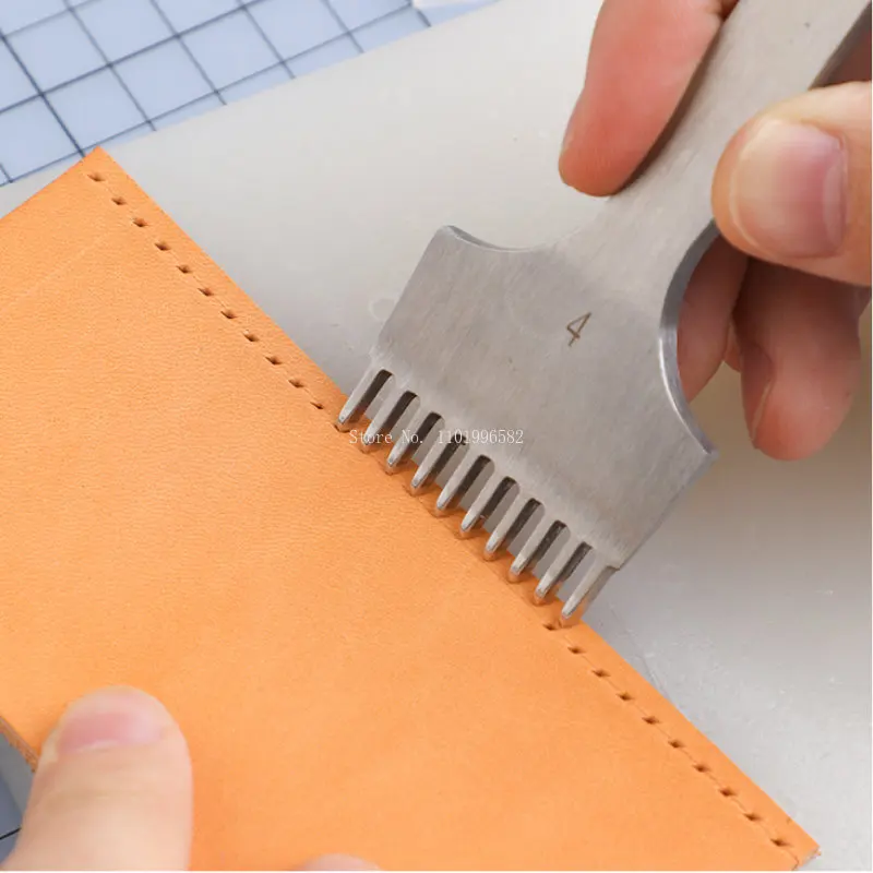 Leather Cutting Hole Position Adjustment Ruler Acrylic Transparent Spacing Ruler Homemade Handmade Leather Goods Positioning Aid