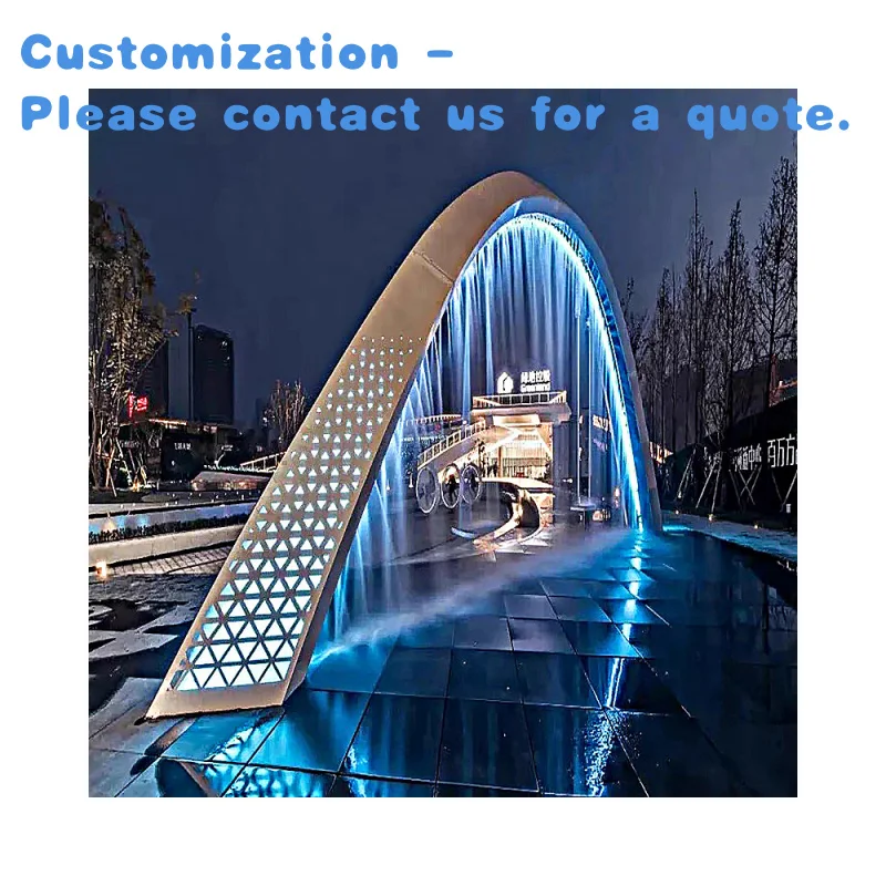 

custom.Design Outdoor Curtain Waterfall Fountain Factory Price Cascade Wall