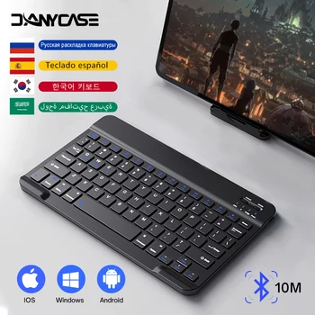 Bezprzewodowa klawiatura do tabletu dla iOS Android Windows dla iPada Samsung Xiaomi Huawei Teclado Klawiatura i mysz zgodna z Bluetooth