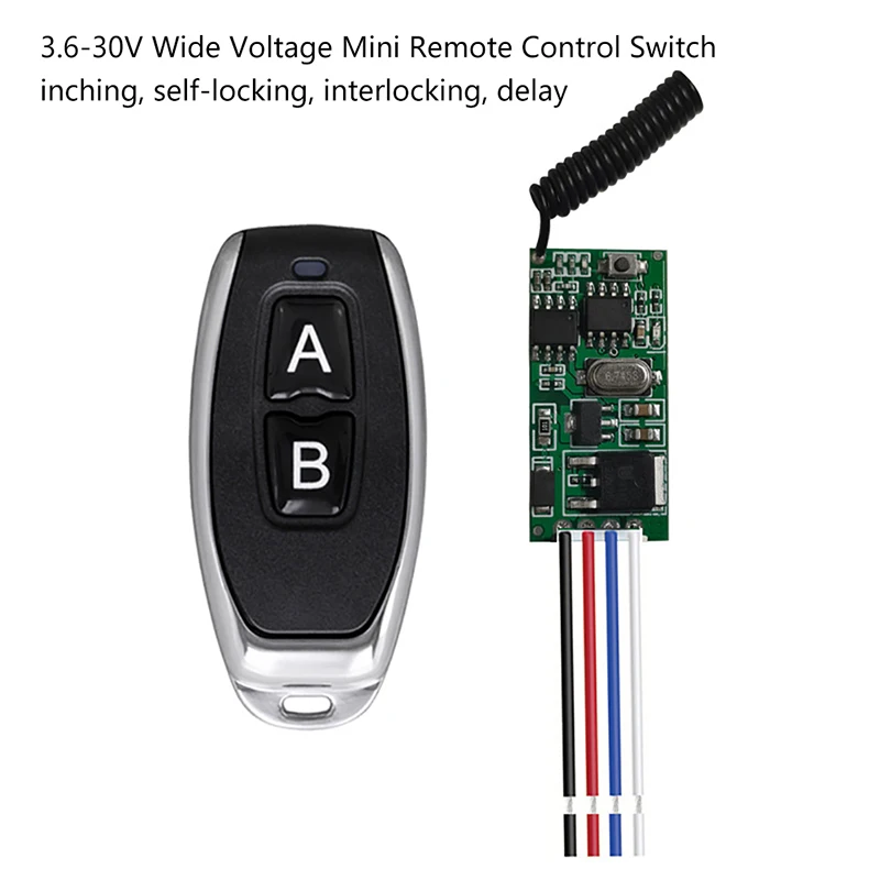 Receiver Wireless Remote Control Relay Receiver 3.6V Micro Remote Control Switch Module With Transmitter For Led Lamp Light Diy