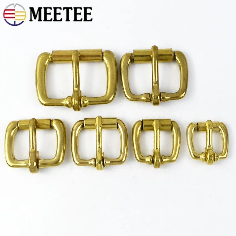 

1-5Pcs Solid Brass Metal Belt Buckle 13-38mm Roller Pin Buckles Rectangle Single Pin Clasp Bag Strap Webbing Leather Accessories
