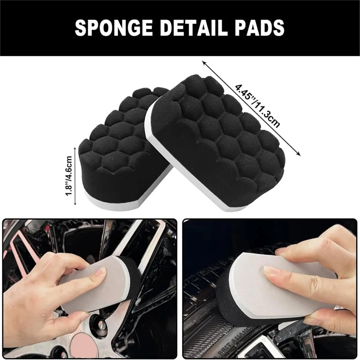 HGHO Car Wheel Brush Kit, Tire Brush, Wheel Cleaner Brush, Soft-Bristled Rim Cleaner Brush, Tire Shine Applicator Pad ,7 Pack
