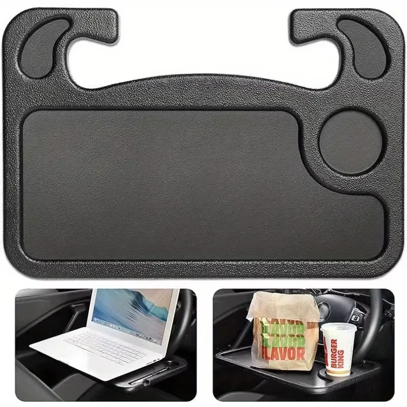 1pc Multifunctional Car Steering Wheel Tray Table Steering Wheel Storage Rack Storage Board Card Table Car Mounted Dining Tray