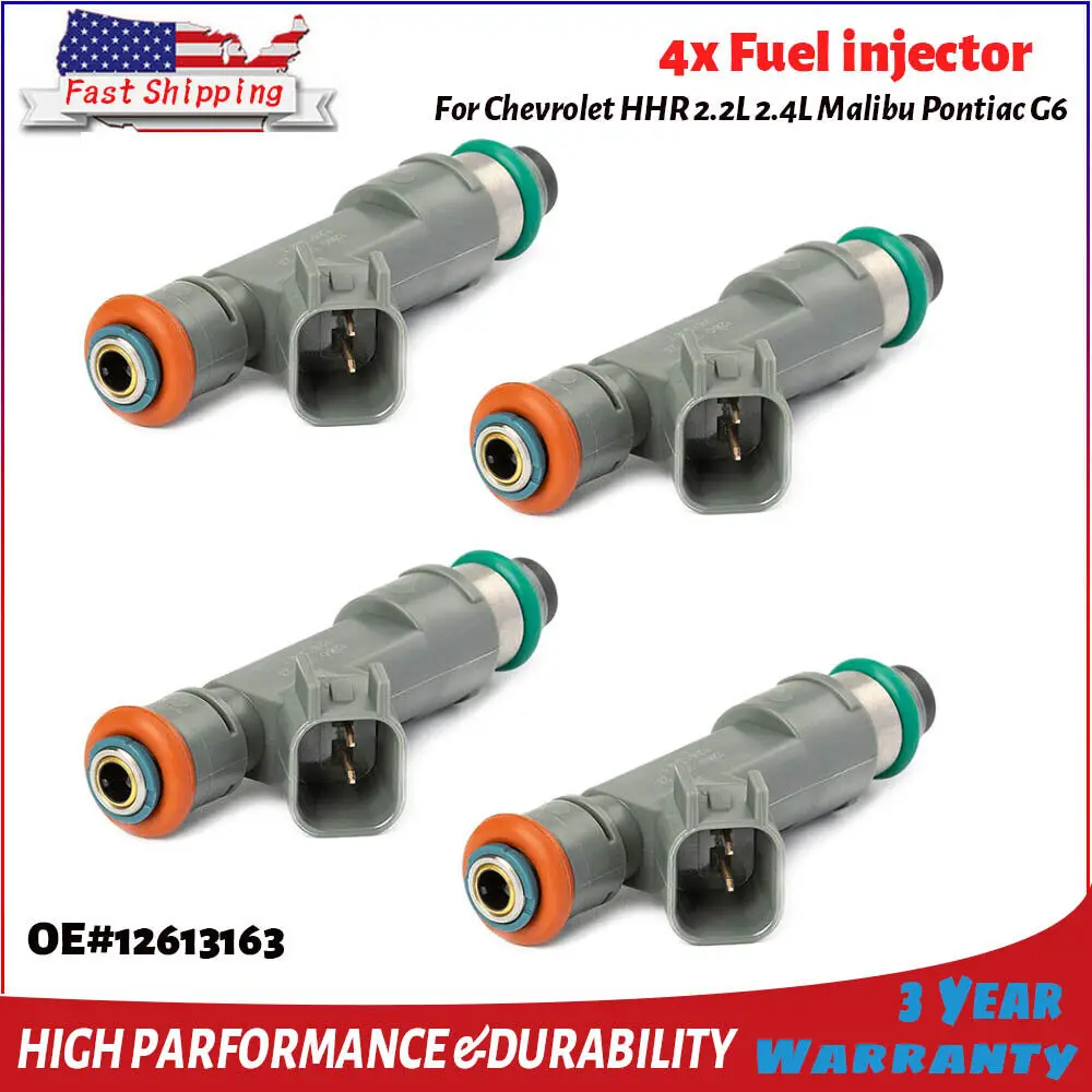 

4X 12613163 Fuel Injectors Fits For Chevrolet HHR 2.2L 2.4L Malibu Pontiac G6