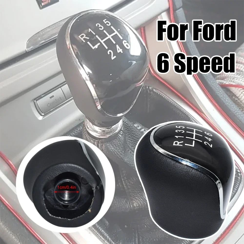 6 Speed Manual Gear Shift Knob For Ford Mondeo Mk4 Galaxy Lexus IS XE20 220d Leather Shifter Lever Arm Headball Car Accessories