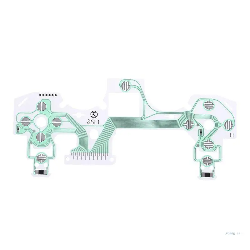 M5TD Replacement Buttons Ribbon Circuit Board for Dualshock 4 Controller Conductive Film Keypad Cable PCB