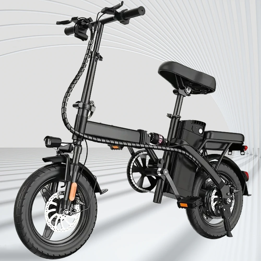 

Adults Electric Bicycle, 14" Folding Electric Mountain Bike 500W Peak Motor Ebike 19.9Mph 20Miles 10AH Electric E Bike for Adult
