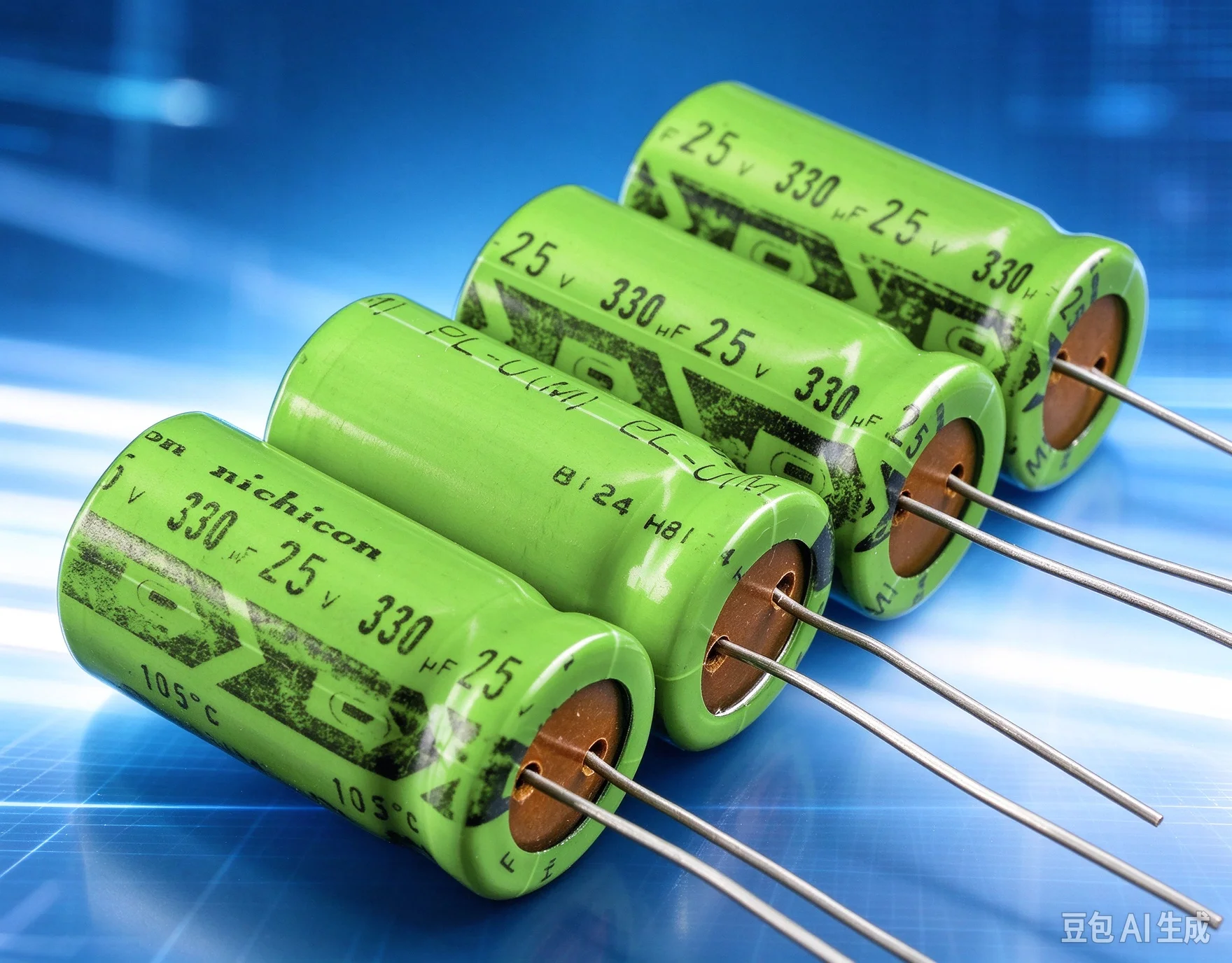 5-pezzi-per-condensatore-di-decoupling-audio-nichicon-pl-u-modello-fuori-produzione-con-base-in-bachelite-e-coperchio-in-mica-25v-330uf