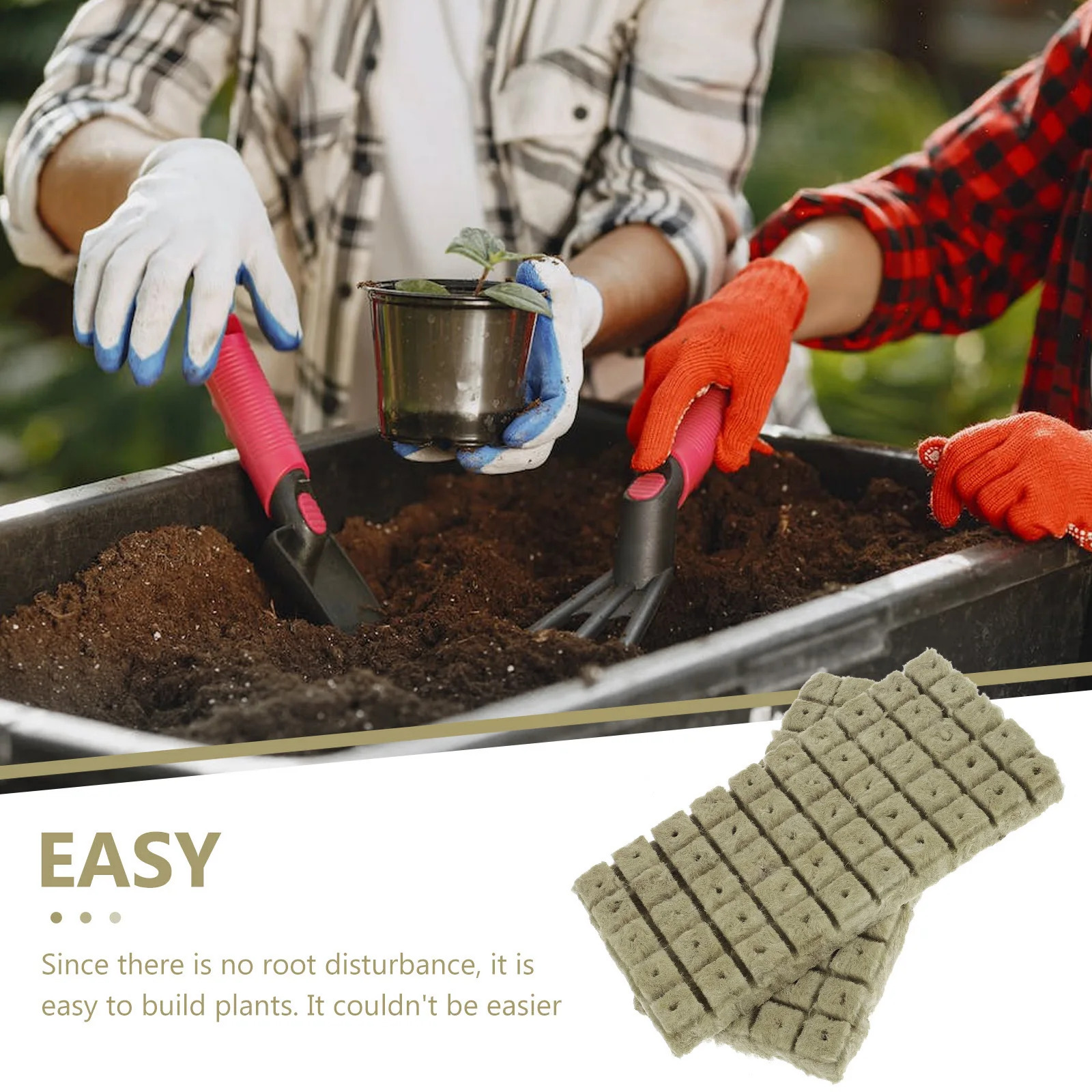 

100pcs Plug Seedling Block Hydroponic Grow Starter Cubes Nutrient Soil Blocks Cultivation Nursery Blocks Garden Plant