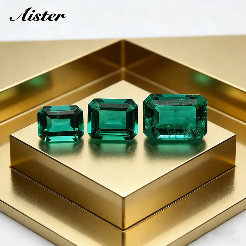 

Top Lab Grown Columbia Emerald Gemstone Emerald Cut Synthetic Emerald Stone With AGL Certificate for Jewelry Making