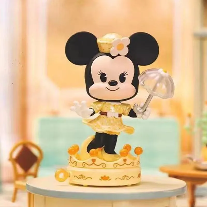 New Disney cartoon peripherals, cute Minnie Mickey donald Daisy family kawaii retro era series blind box figures surprise gift