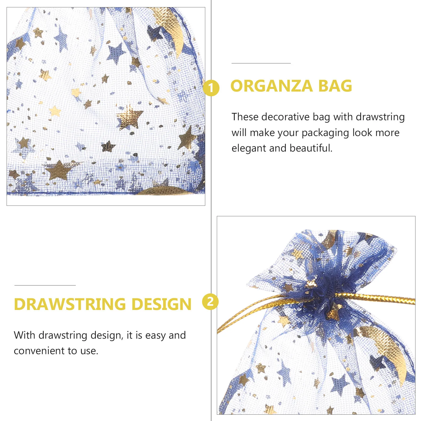 

100Pcs Small Organza Drawstring Bags Clear Mesh Pouches for Gift Packing Candy Jewelry Soap Wedding Party Favor Storage