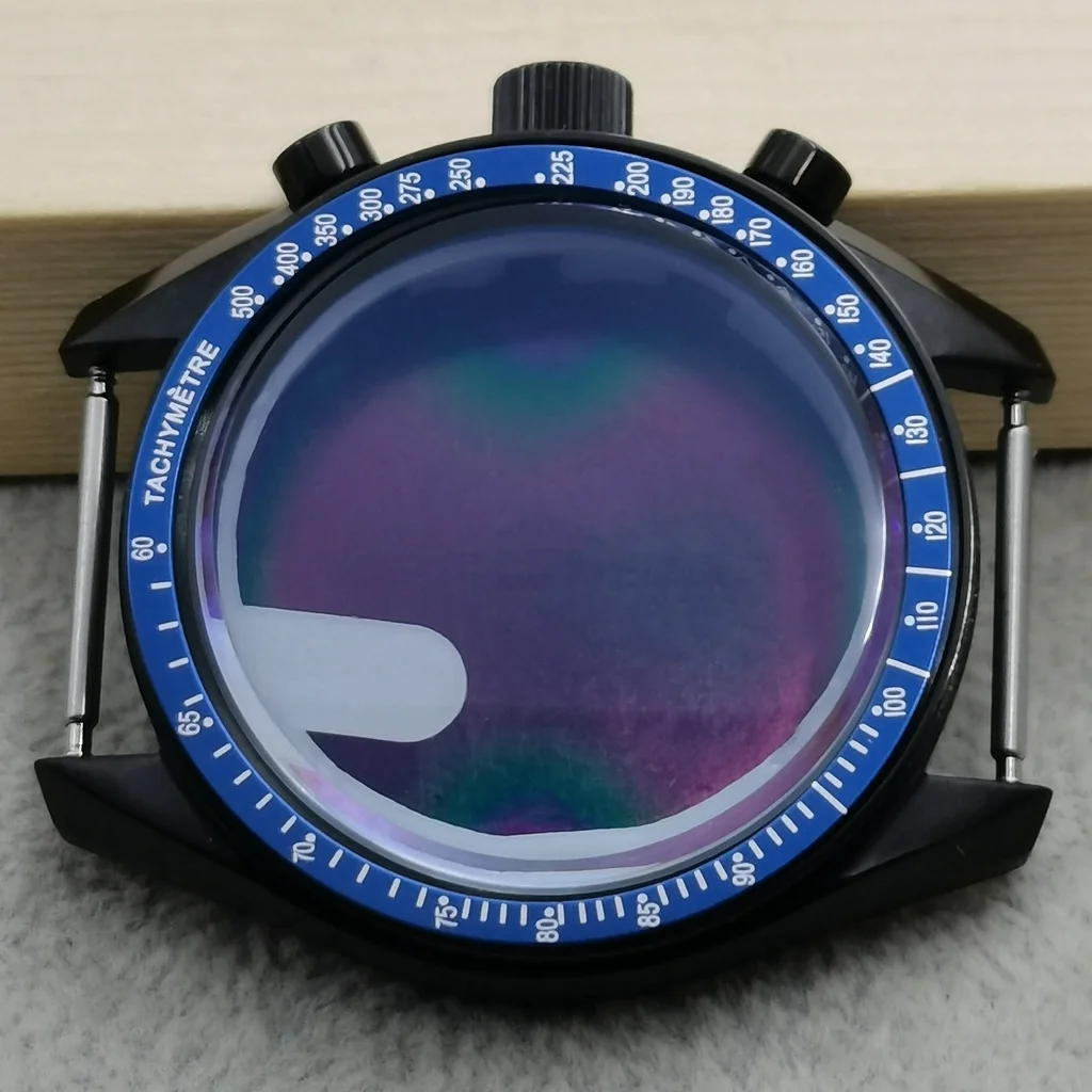 High Quality VK63 case 39.7mm moonswatch metal case chronograph case bezel,VK63 Fashion Business watch sealed back moon watch