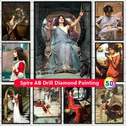 John William Waterhouse AB Diamond Painting Kits Embroidery 2023 New Art Cross Stitch Mosaic Home Decor Crafts Set Birthday Gift