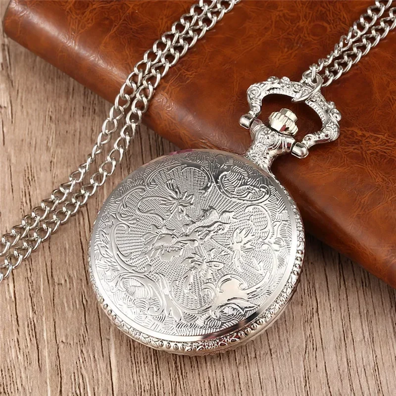 Silver Freemasons G Design Full Hunter Masonic Quartz Pocket Watch for Men Women Sweater Chain Collectable Timepiece Reloj Gift