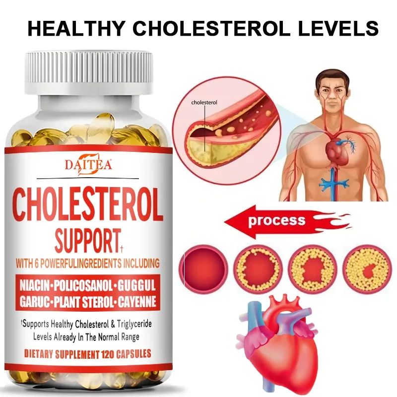 Daitea Cholesterol Supplement - Promotes Healthy LDL and Triglycerides, Immune System, Natural Anxiety Relief, Antioxidant