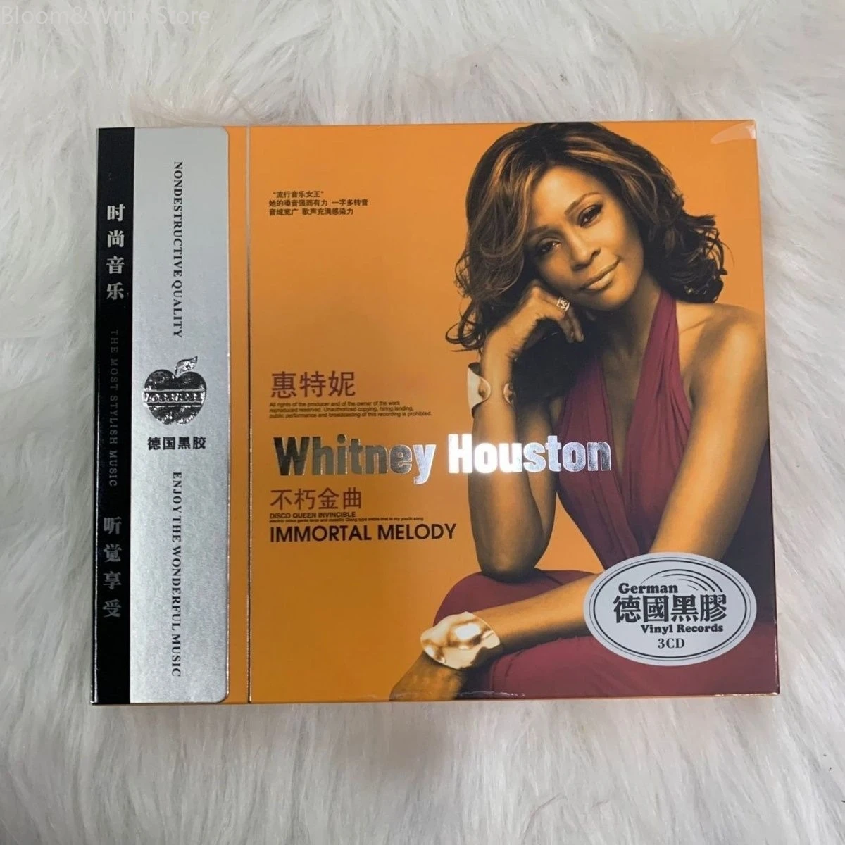 

Pop Whitney Music CD Greatest Hits Album I Will Always Love You 3pcs Music Record Walkman Car Soundtracks Box
