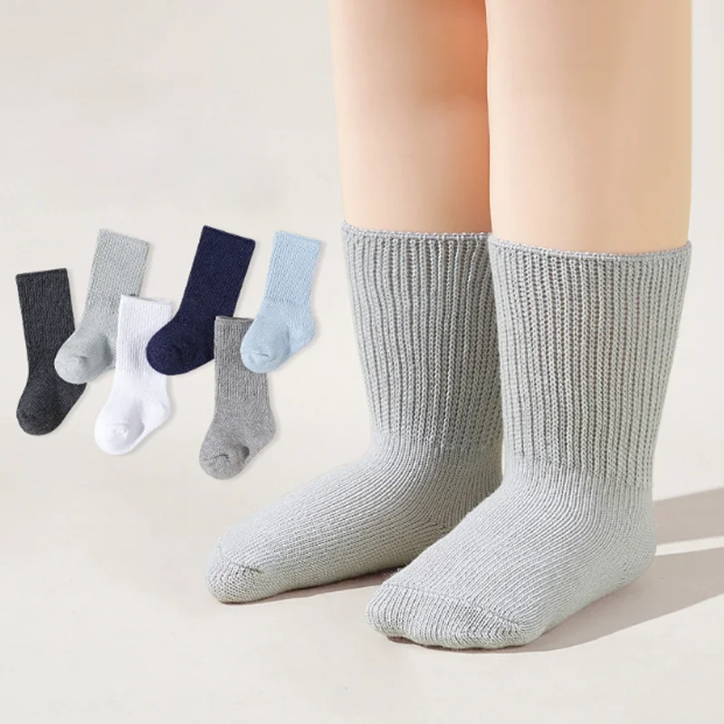 

6Pair/lot Solid Color Boys' Children's Cotton Socks