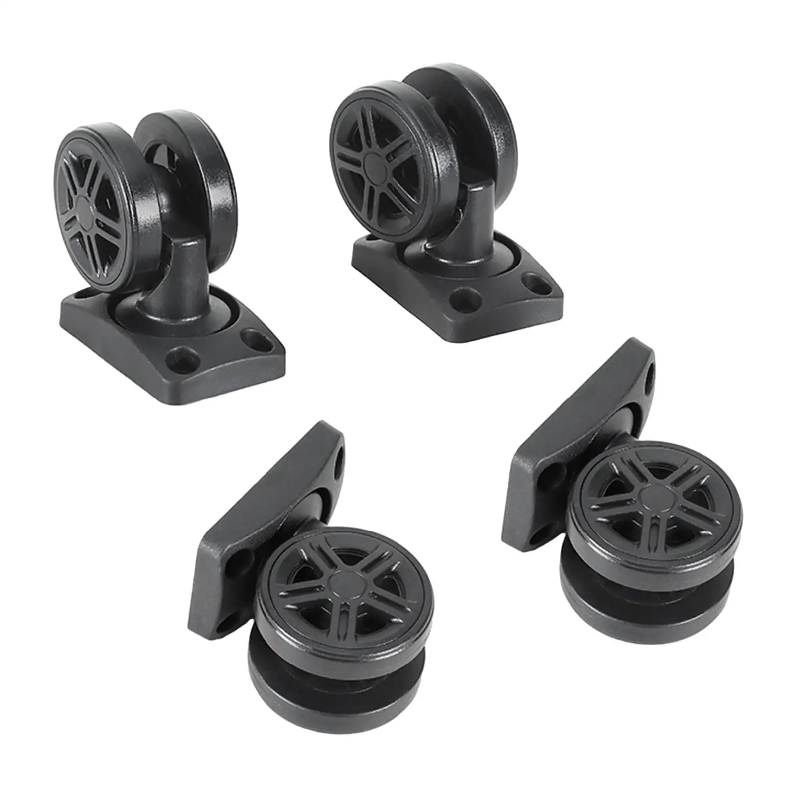 4Pcs Luggage Wheels Replacement Repair Parts Accessories Flexible Black Travel Case Caster Swivel Wheels Travel Bag Wheels