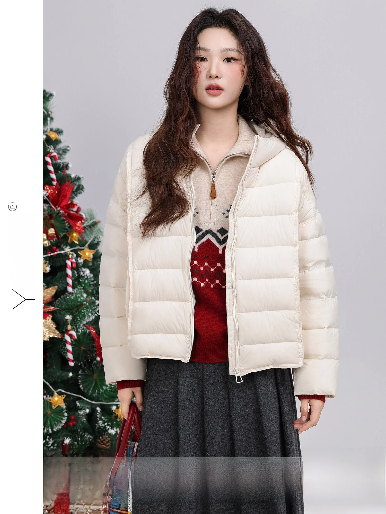 

Warm Window Snow View 2025 Winter New All-Match Color Hooded down Jaet Women Casual Warm Outerwear Nylon Fabric Long ...