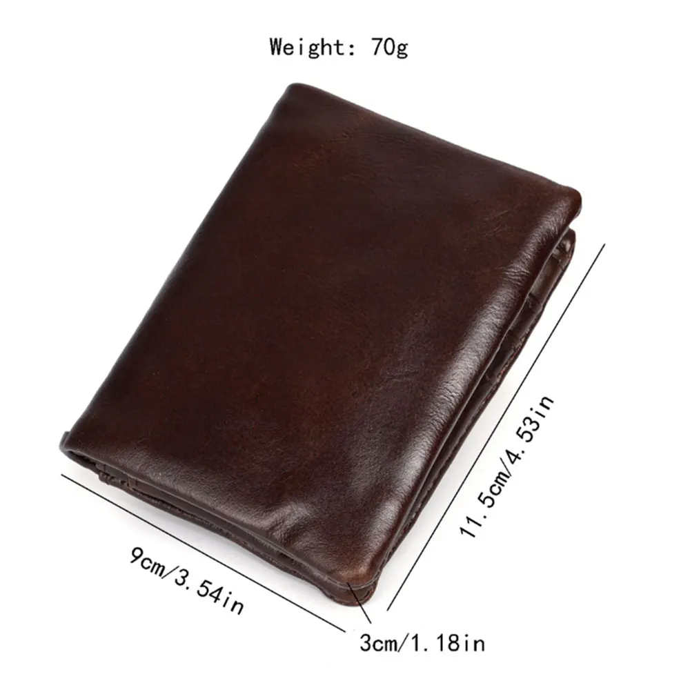 Men's Coin Purse Wallet RFID Anti-theft Man Leather Wallet Zipper Business Card Holder Money Bag Wallet Male
