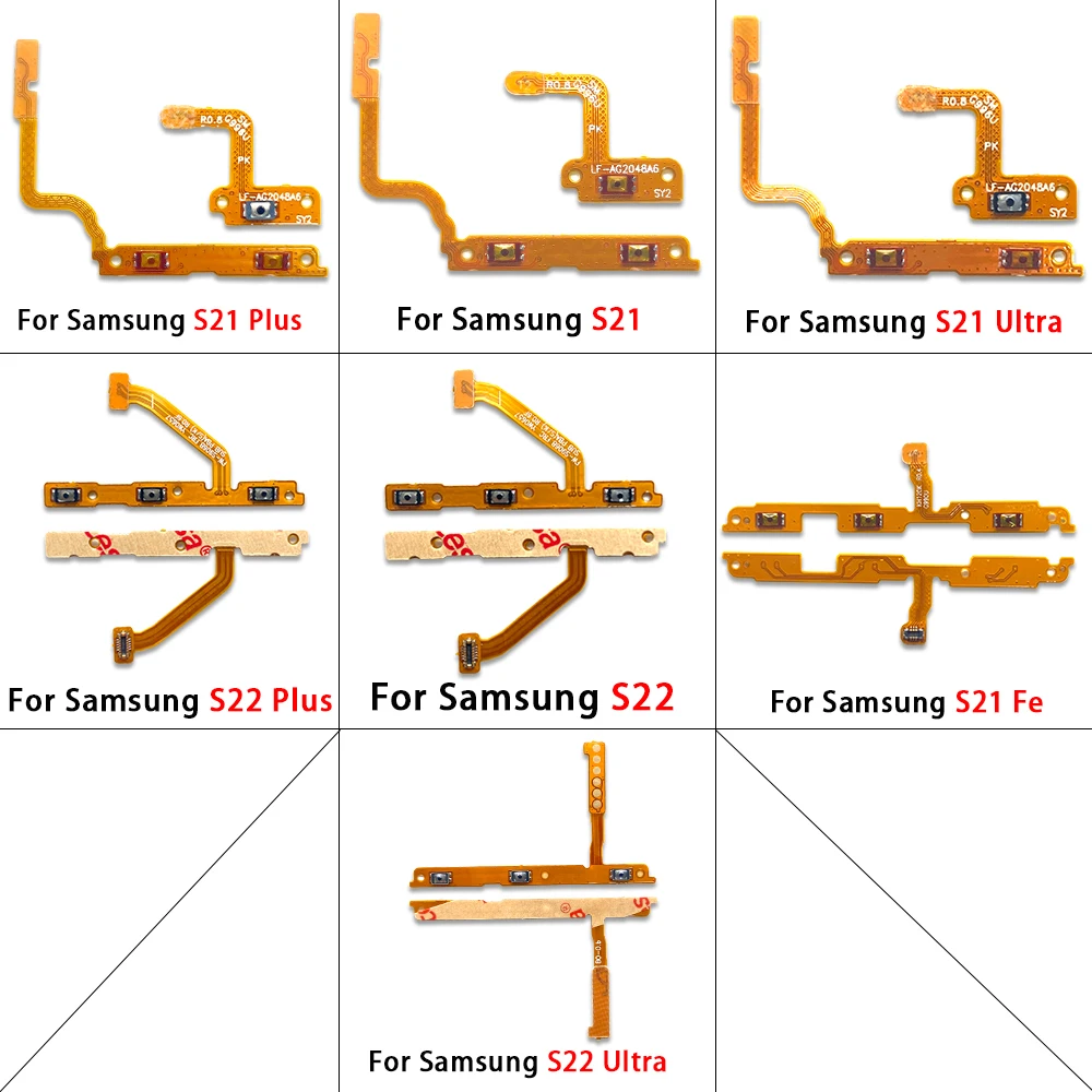 Power Flex Cable For Samsung S21 Plus S21+ S22 Ultra S22+ S20 FE S20 + New On Off Volume Button Switch Side Key Internal Flex