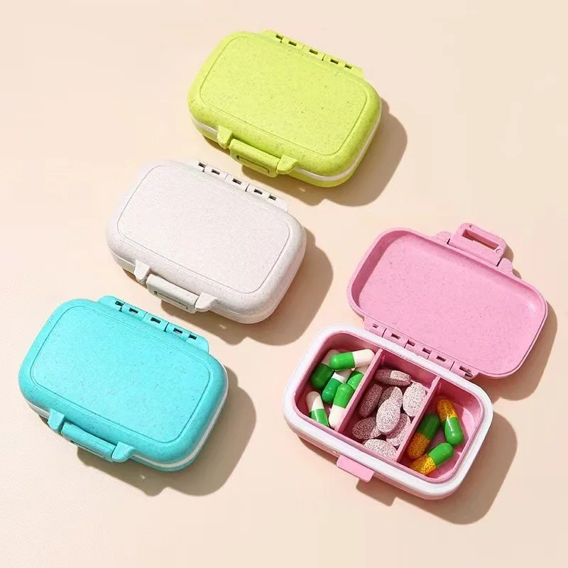 New Portable Pills Organizer Case 3 Grids PillBox Tablet Storage Container Weekly Medicine Pill's Box Pill Case Drug Dispense