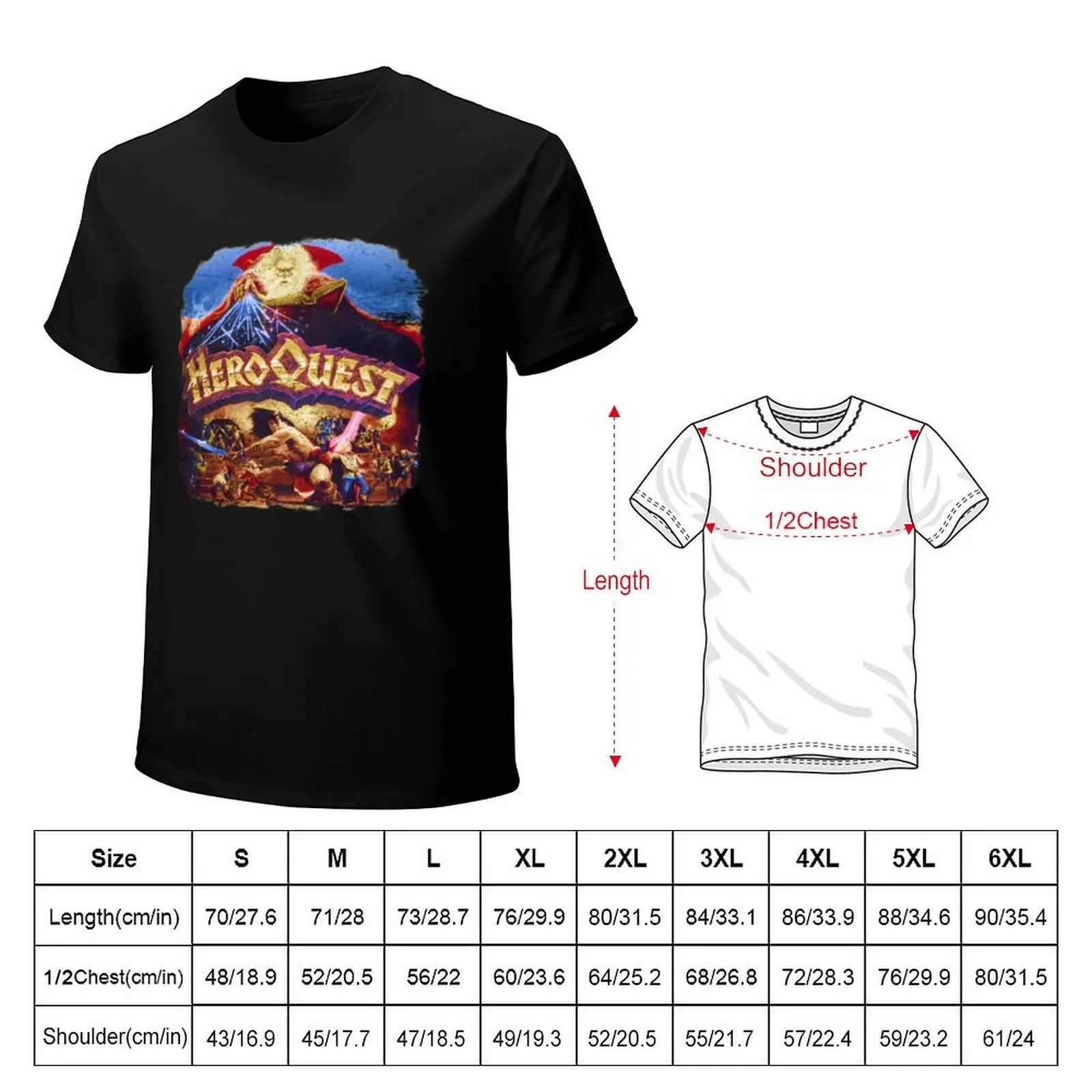 Vintage Heroquest T-Shirt customs design your own graphic t shirts men clothing