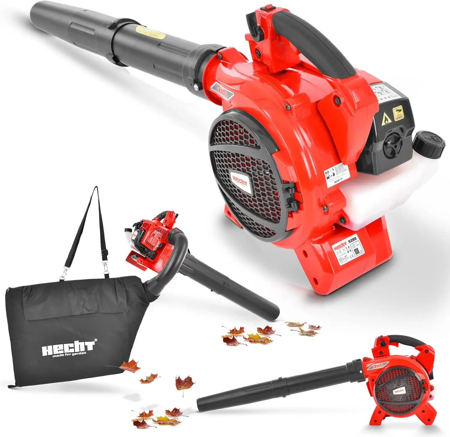 Leaf Blower Petrol chopper-with powerful 2-stroke engine and 50 litre catch bag-Free your garden comfort