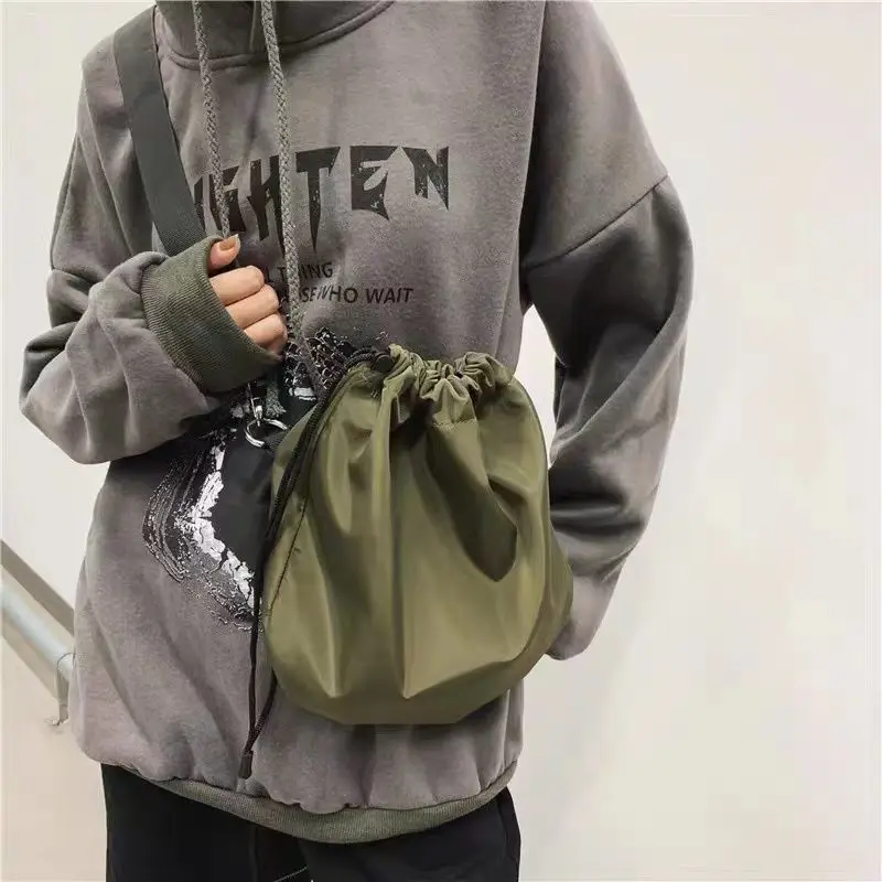 Miyagawa Japanese Ins Crossbody Bag Casual and Versatile Drawstring Shoulder Bag Female Student Shoulder Bag Portable Waist Bag