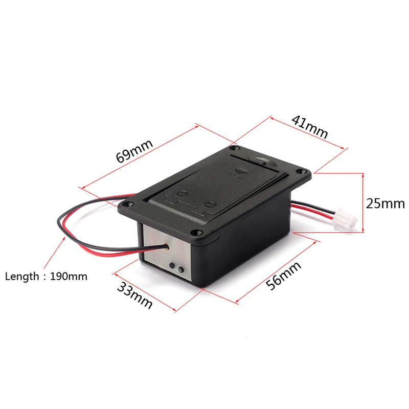 1PC 9V Battery Holder Case Box Cover For Guitar Bass Active Pickup Connector K1KF